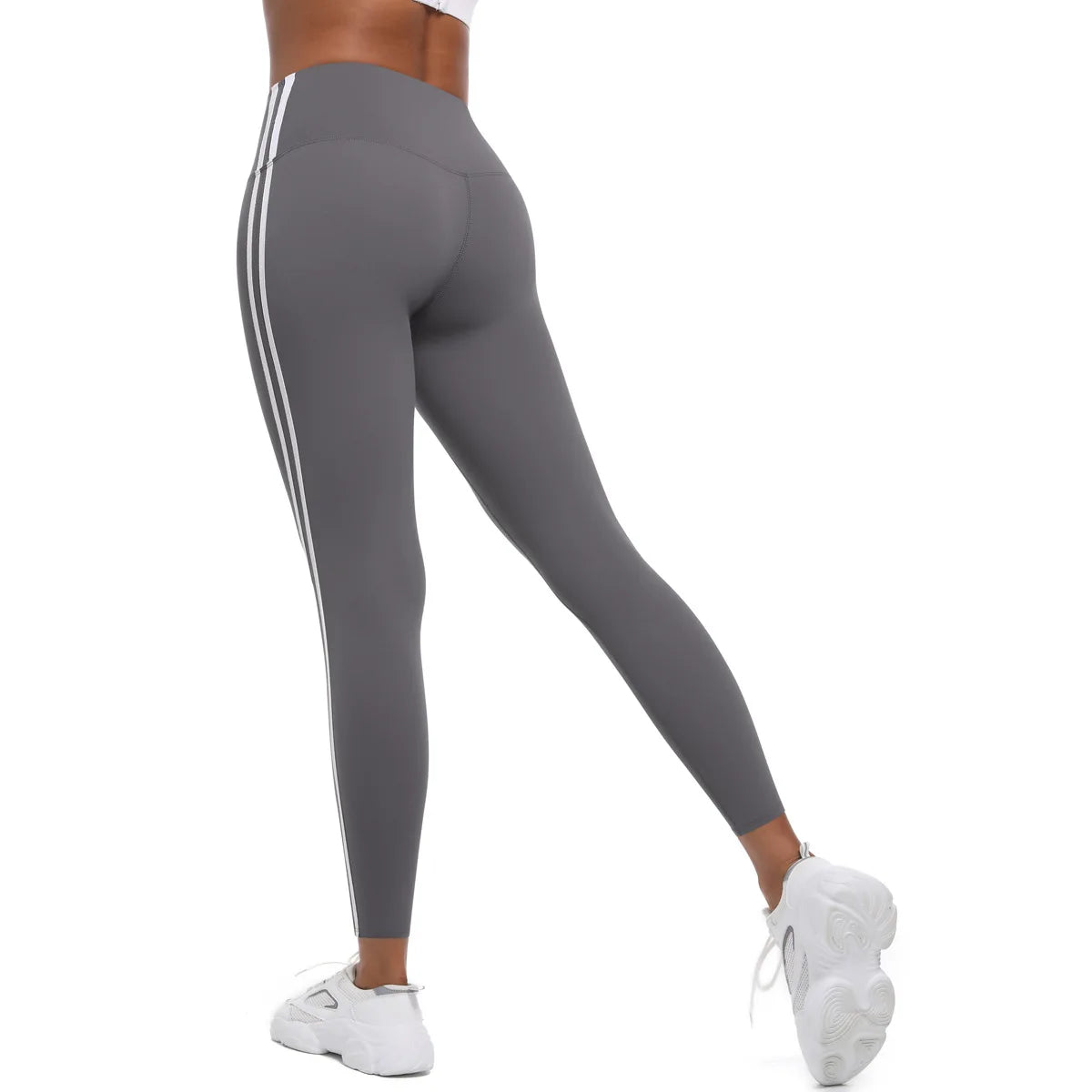 Yoga Leggings Women Striped Slim Sports Pants High Waist Hip Liftting Tights Workout Running Stretchy Gym Leggings
