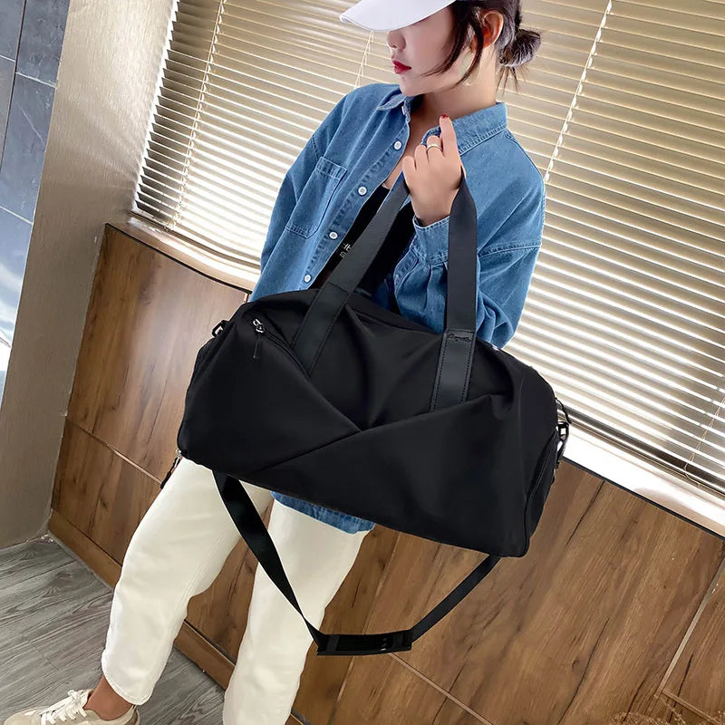 Women Gym Bag Sports Travel Dry Wet Bag Handbags Multifunction Swimming Tote Shoulder Weekend Fitness Duffle Yoga Shoes Daypack