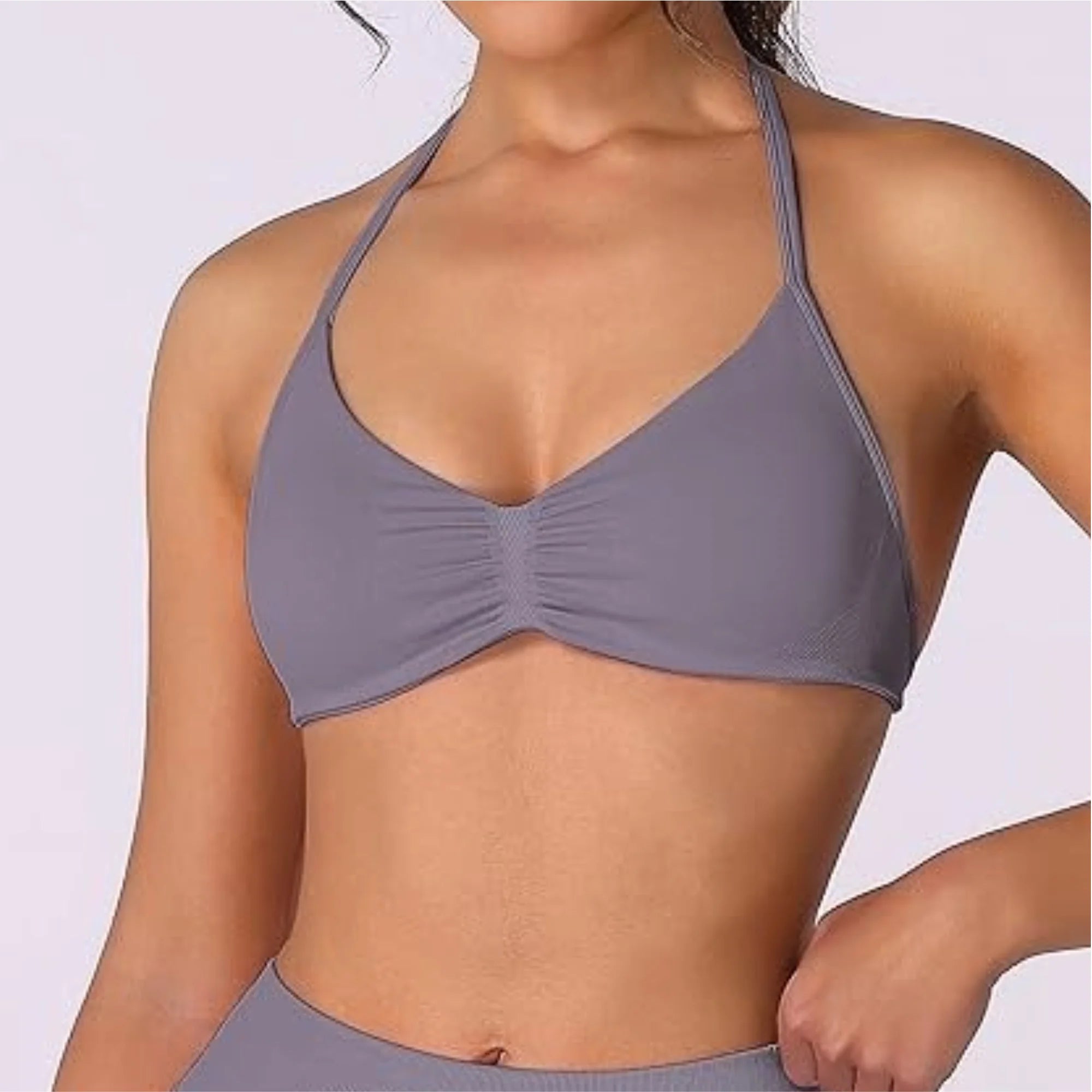 Women Gym Yoga Bra Running Sling Underwear Suspenders Exercise Seamless Bra Kneading Exercise Yoga Sports Bra With