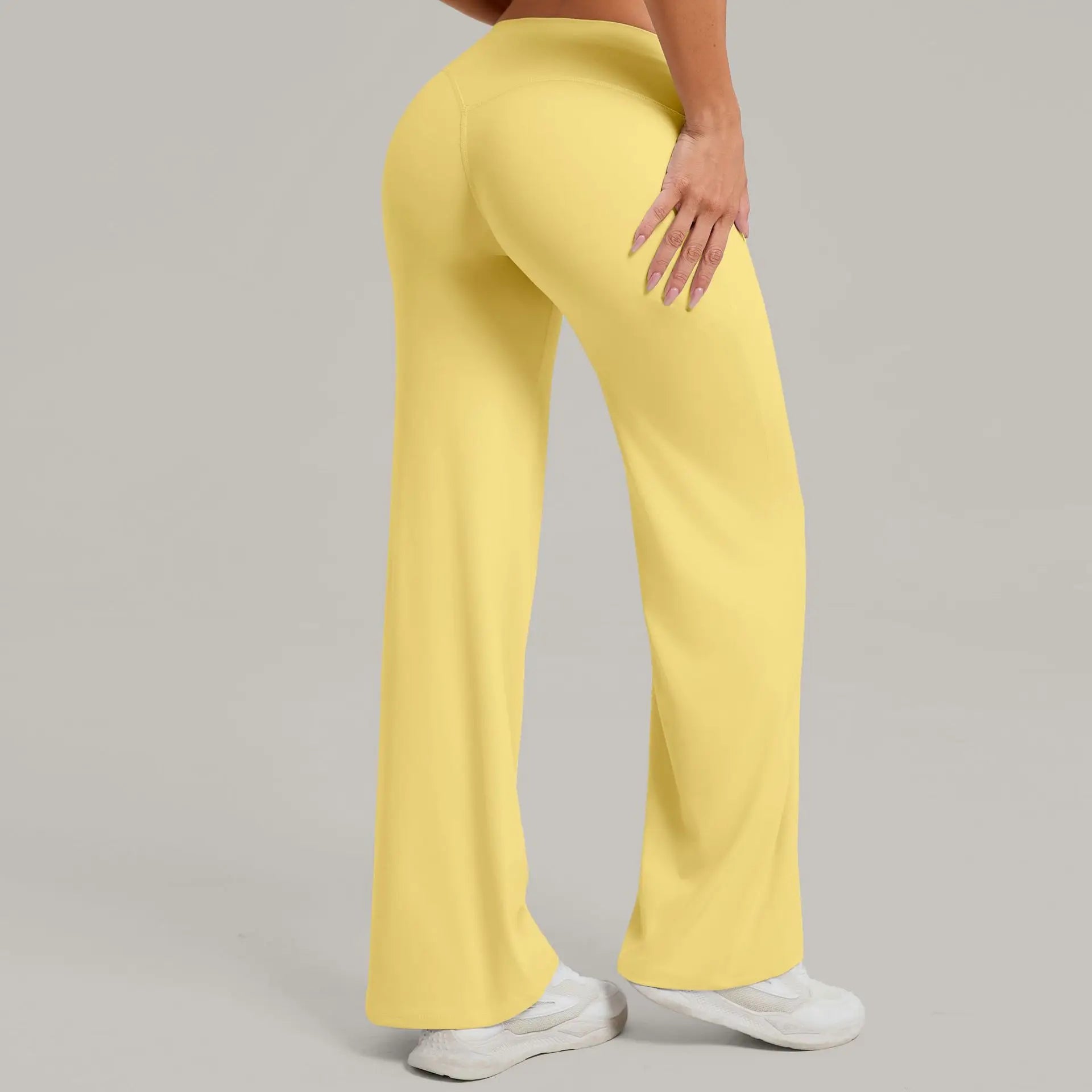 Pilates Straight Yoga Pants Versatile Loose High Waist Wide Leg Pants Women Running Push Up Sports Fitness Hip Show Pants Female