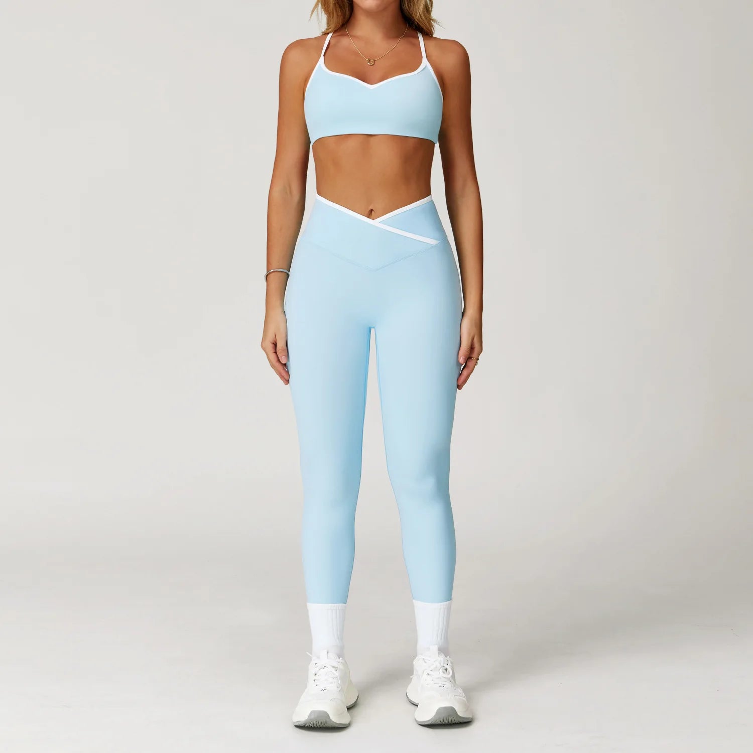 Yoga Set Workout Clothes 2 Pieces Women's Tracksuit Sportswear Gym Clothing High Waist Bell-bottoms Sexy Fitness Bta Sports Suit