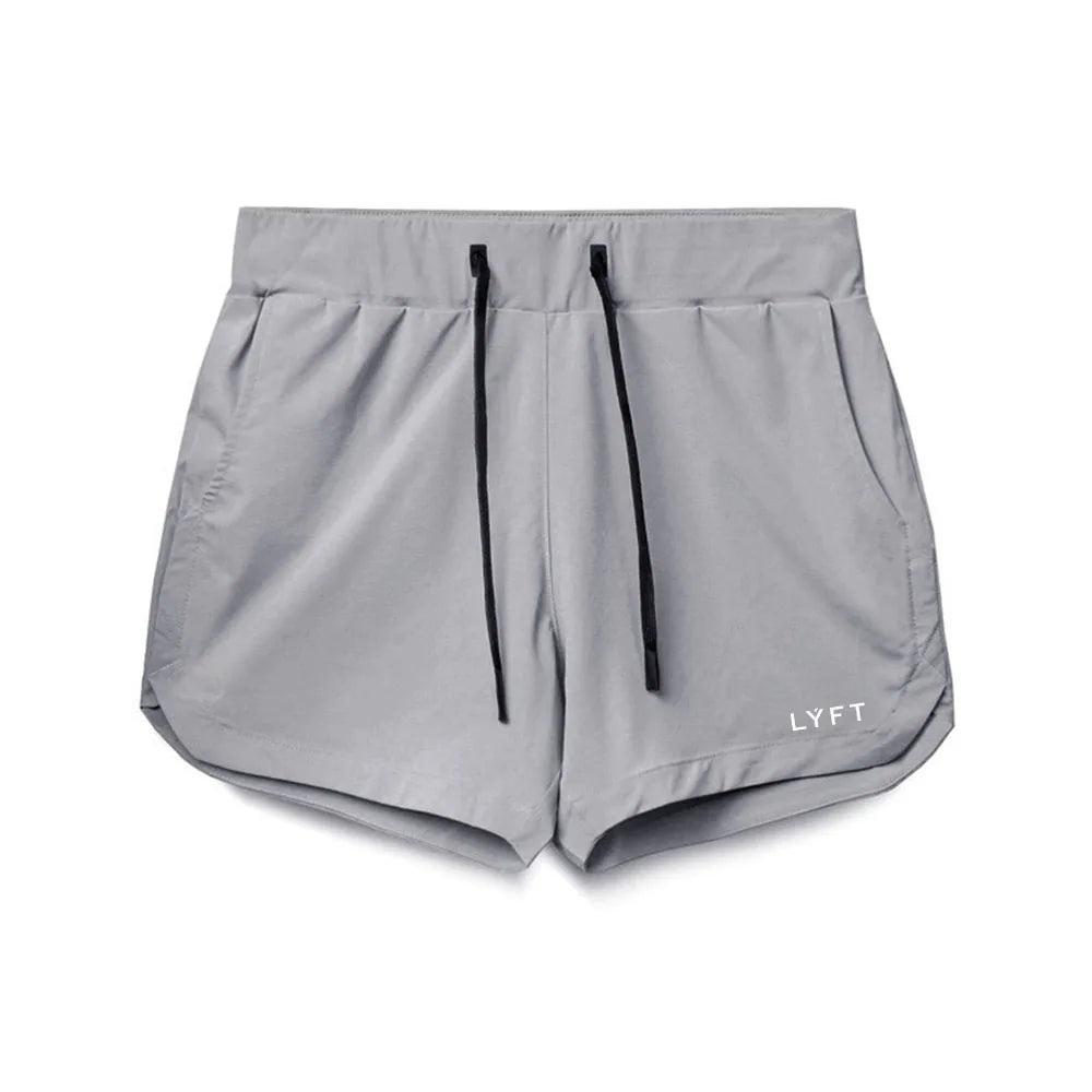 LYFT Quick Dry Multifunctional Pocket Single Layer Running Gym Fitness Bodybuilding Training Shorts Men Jogging Sports Bottoms