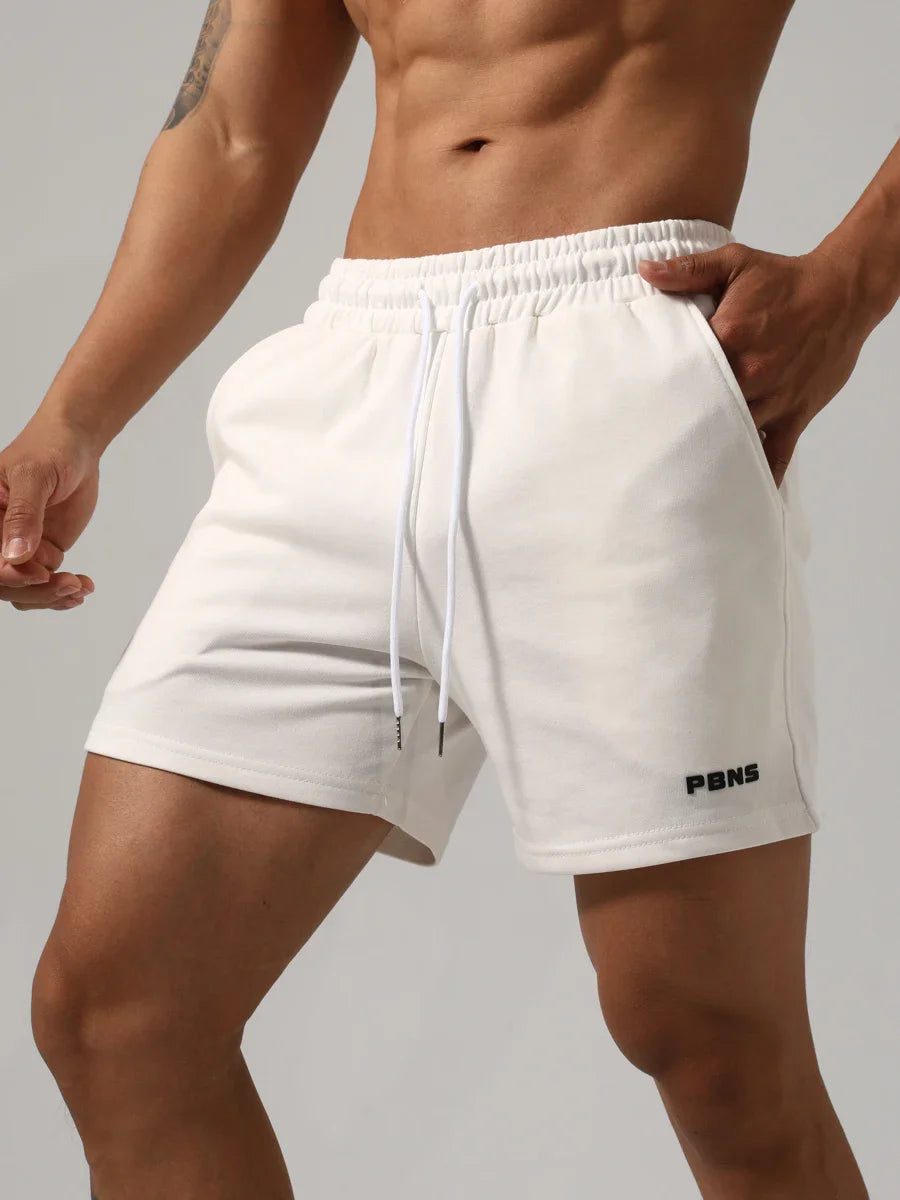Men's Casual Sports Shorts Made Of Cotton Fitness Elastic And Light Luxury Three-inch Pants Are Suitable For Daily Outdoor Beach