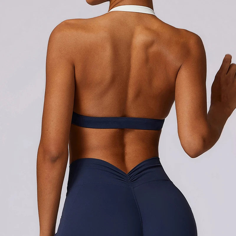 Ctenkevet Women Sport Bra Breathable Yoga Clothes Female Running Sportswear Women Push Up Brassiere Suspend Sports Top Woman Gym