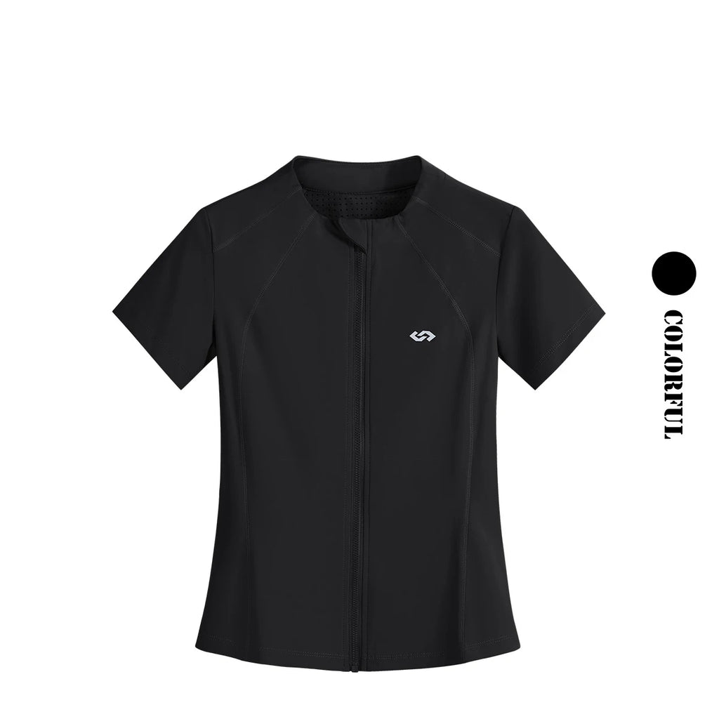 DRUR Summer Running Jacket Women Lightweight Full Zip Breathable Gym Workout Top Fitness Sportswear Slim Fit Yoga Shirt 2025 New