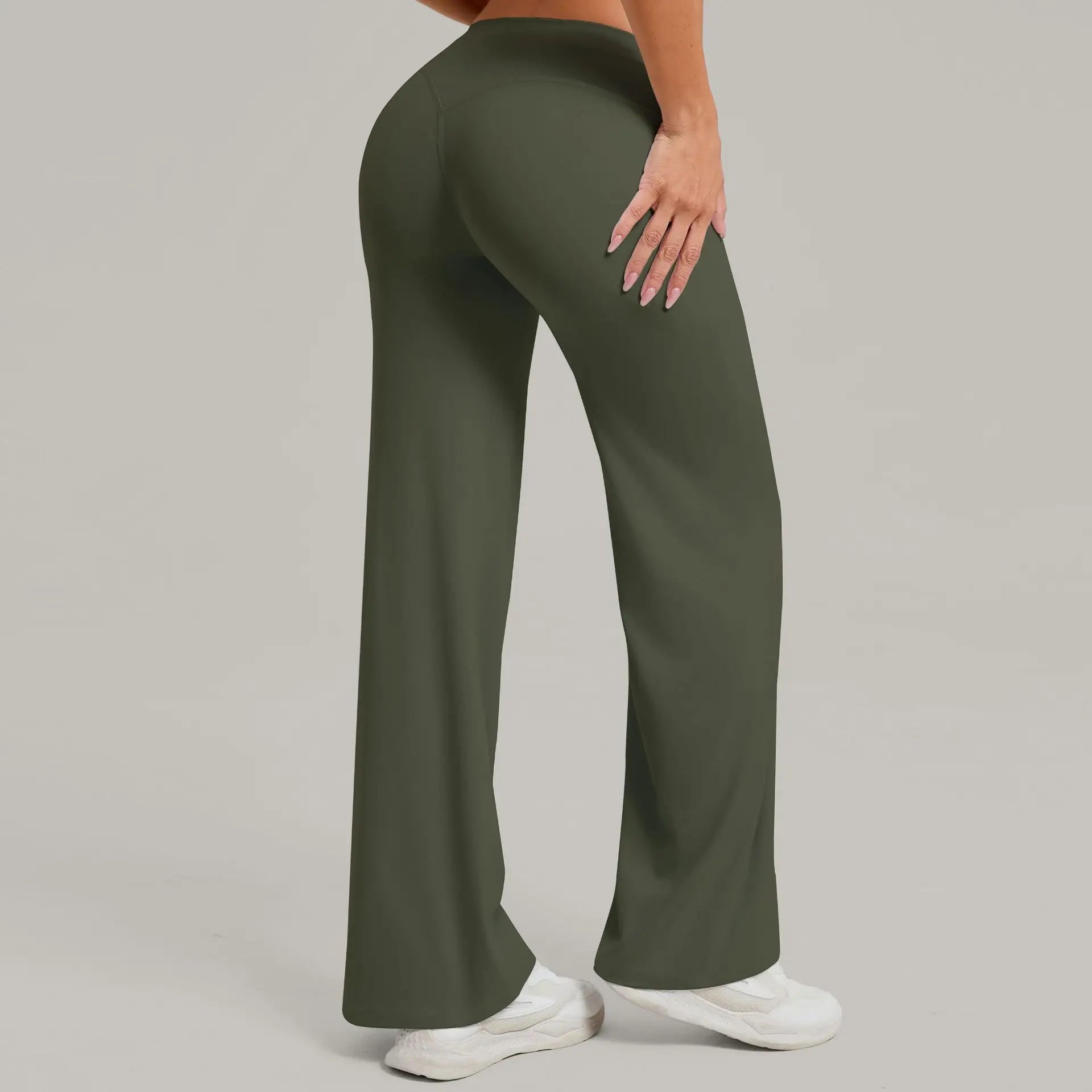 Pilates Straight Yoga Pants Versatile Loose High Waist Wide Leg Pants Women Running Push Up Sports Fitness Hip Show Pants Female