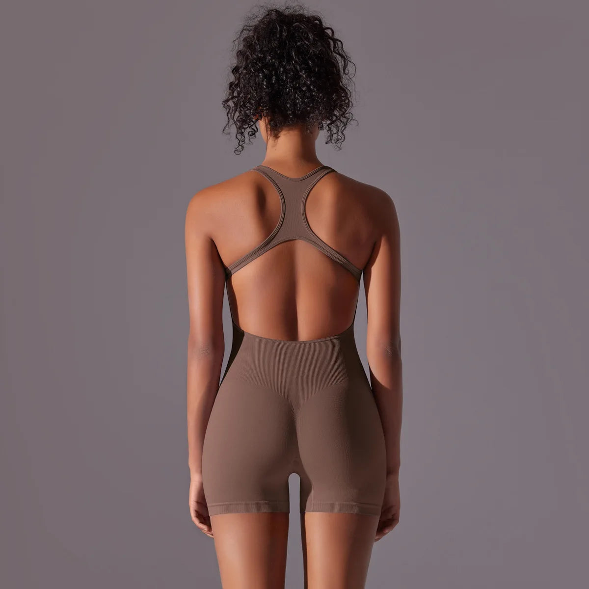 Seamless Yoga Jumpsuit Women Gym Set One-Piece Ribbed Sport Suits Fitness Push Up Bodysuit Workout Clothes Sportswear Outfit