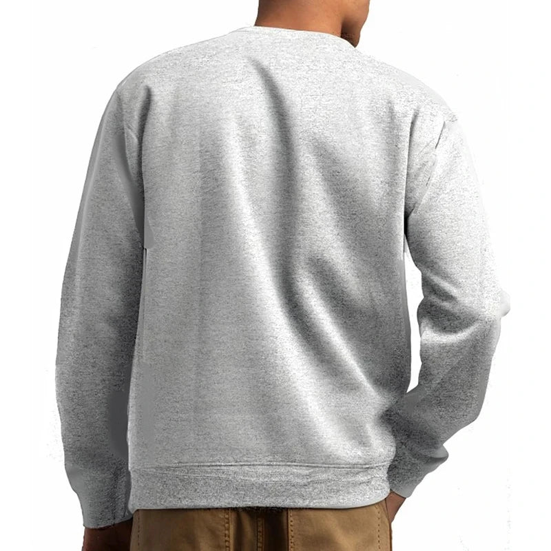 Basic Round-neck Sweatshirts for Men and Women Warm and Comfortable Pullover Tops for Spring and Autumn Sporty Casual and Loose