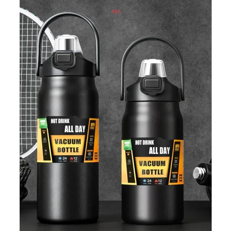 26oz/33oz/40oz/50oz outdoor insulated 304 stainless steel insulated cup vacuum bottle dual drinking method sports water bottle
