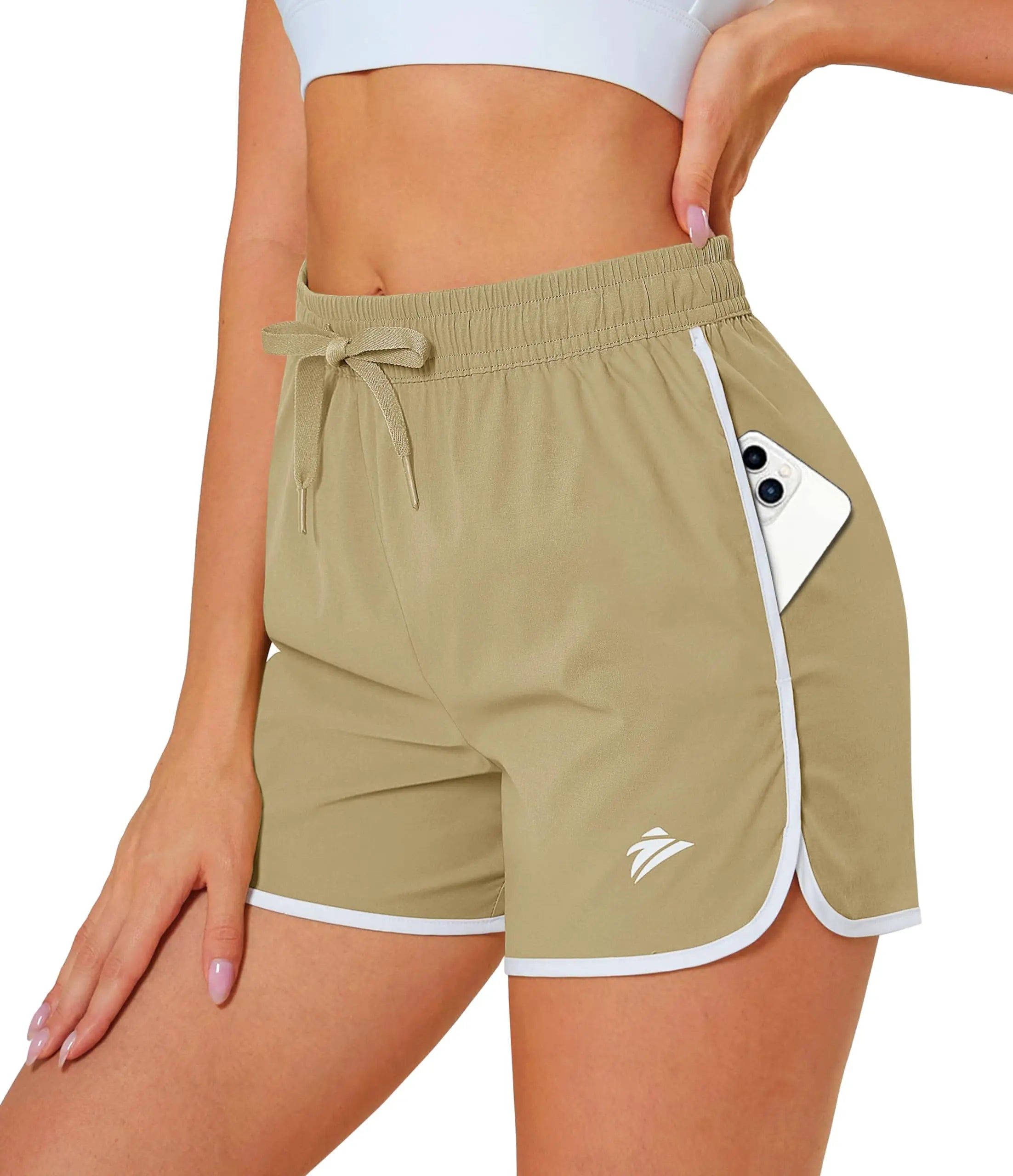 KEFITEVD Women's Soft Lightweight Running Short Breathable Workout Sport Hiking Trekking Casual Bottoms Summer Quick Dry Shorts