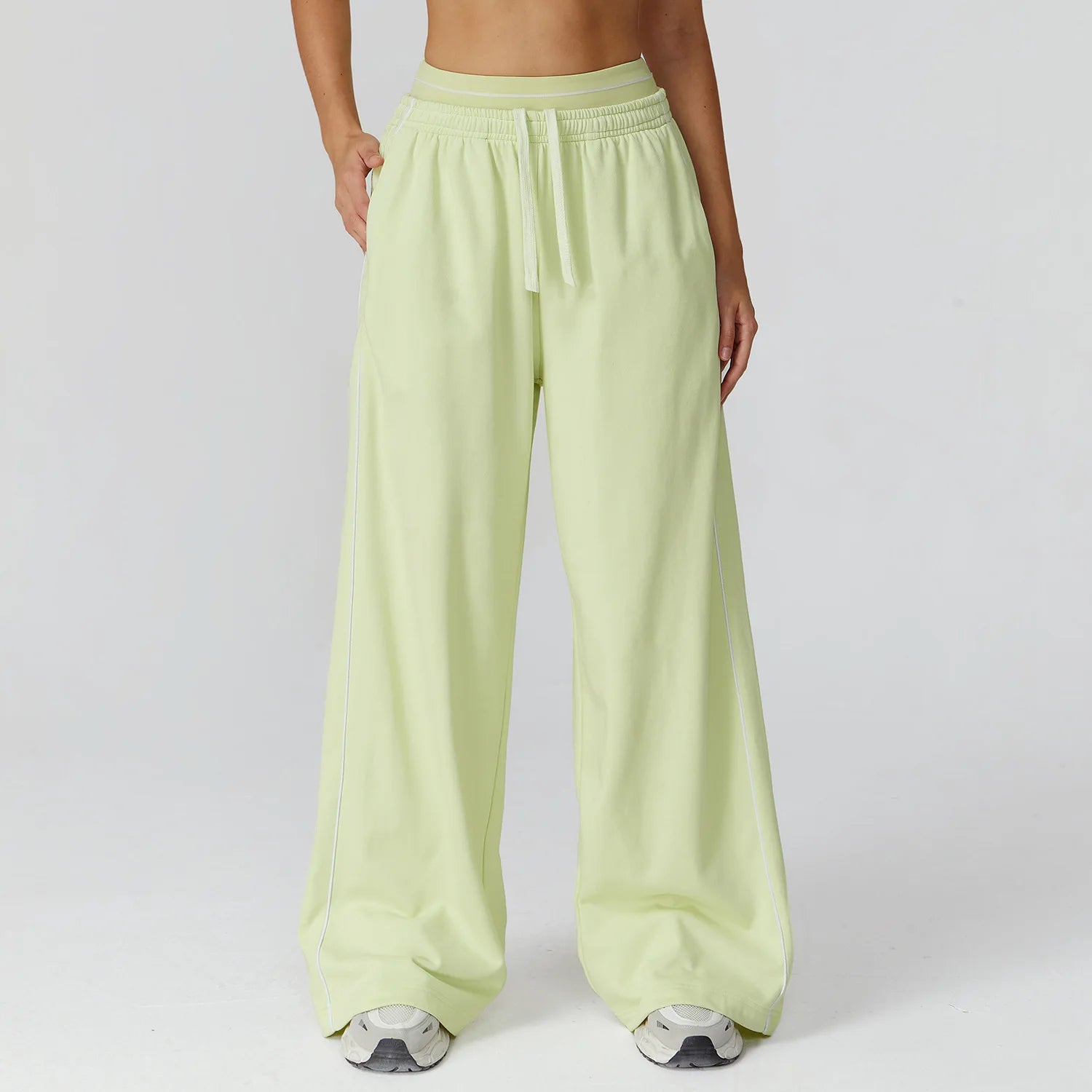 Wide Leg Trousers Yoga Pants for Women High Waisted Loose Gym Workout Sweatpants Female Fitness Sports Leggings Yoga Trousers