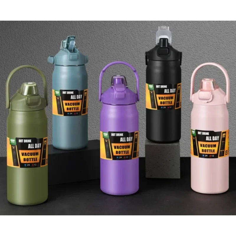 26oz/33oz/40oz/50oz outdoor insulated 304 stainless steel insulated cup vacuum bottle dual drinking method sports water bottle