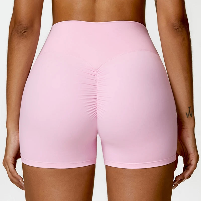 Ctenkevet Solid Color Women Fitness Quick-Dry Sport Short Women Cycling Soft Training Shorts Jog High Waist Yoga Short Legging