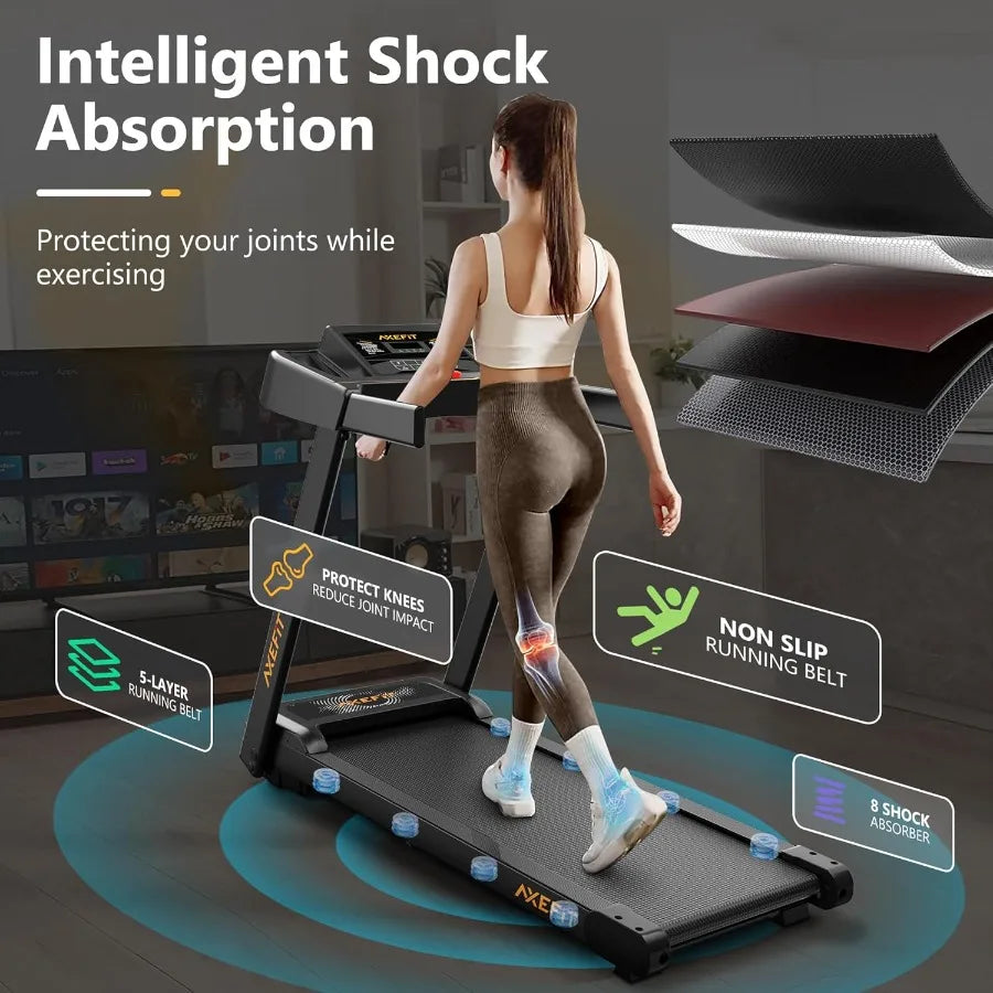 Walking Pad with Incline Under Desk Treadmill for Home Office 2.5HP Portable Treadmills with Panel and Remote Control 4 in 1 Wa