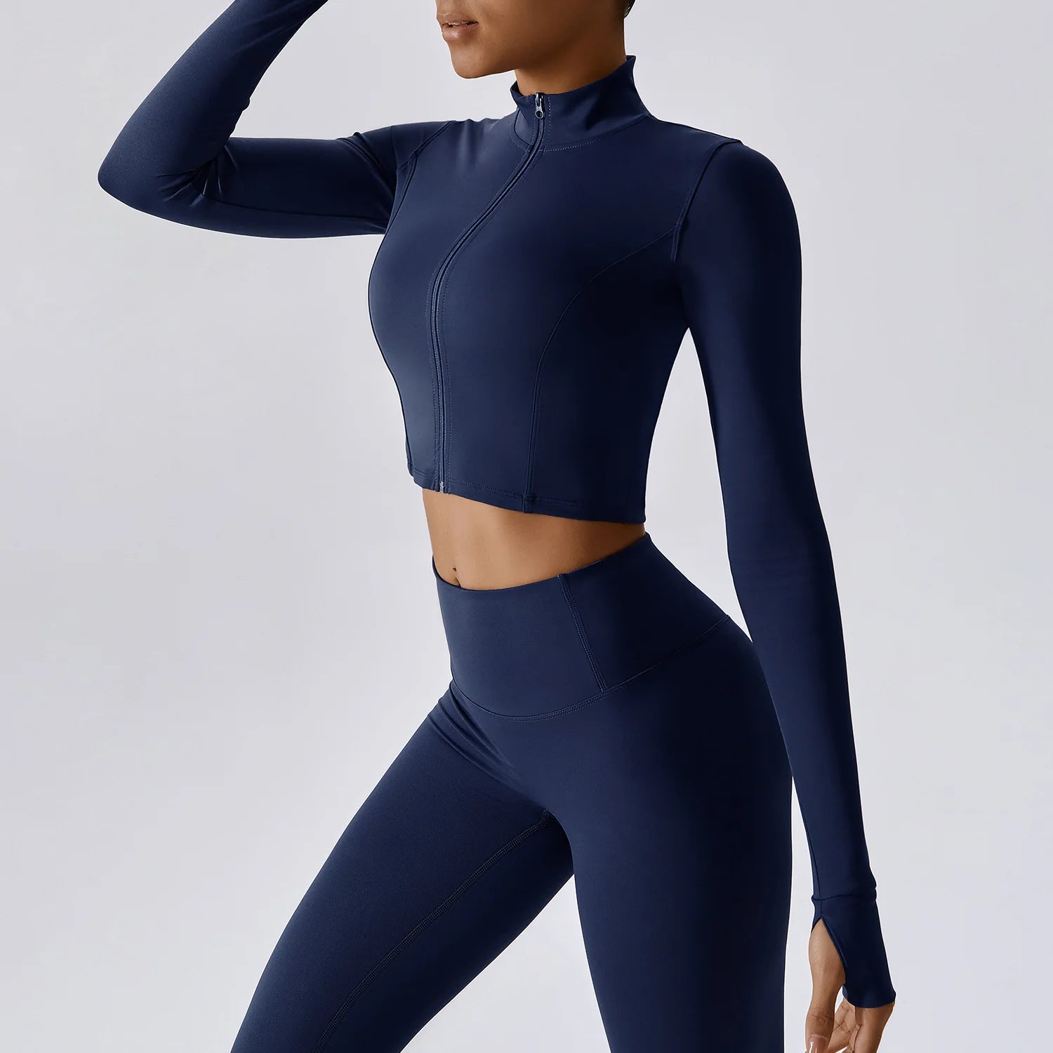 Hearuisavy Autumn Elasticity Yoga Jacket Outdoor Running Sports Jacket Female Gym Zipper Tight Fitting Jacket Women Sportswear
