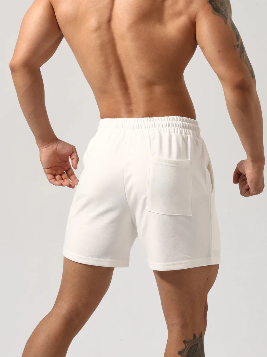 Men's Casual Sports Shorts Made Of Cotton Fitness Elastic And Light Luxury Three-inch Pants Are Suitable For Daily Outdoor Beach