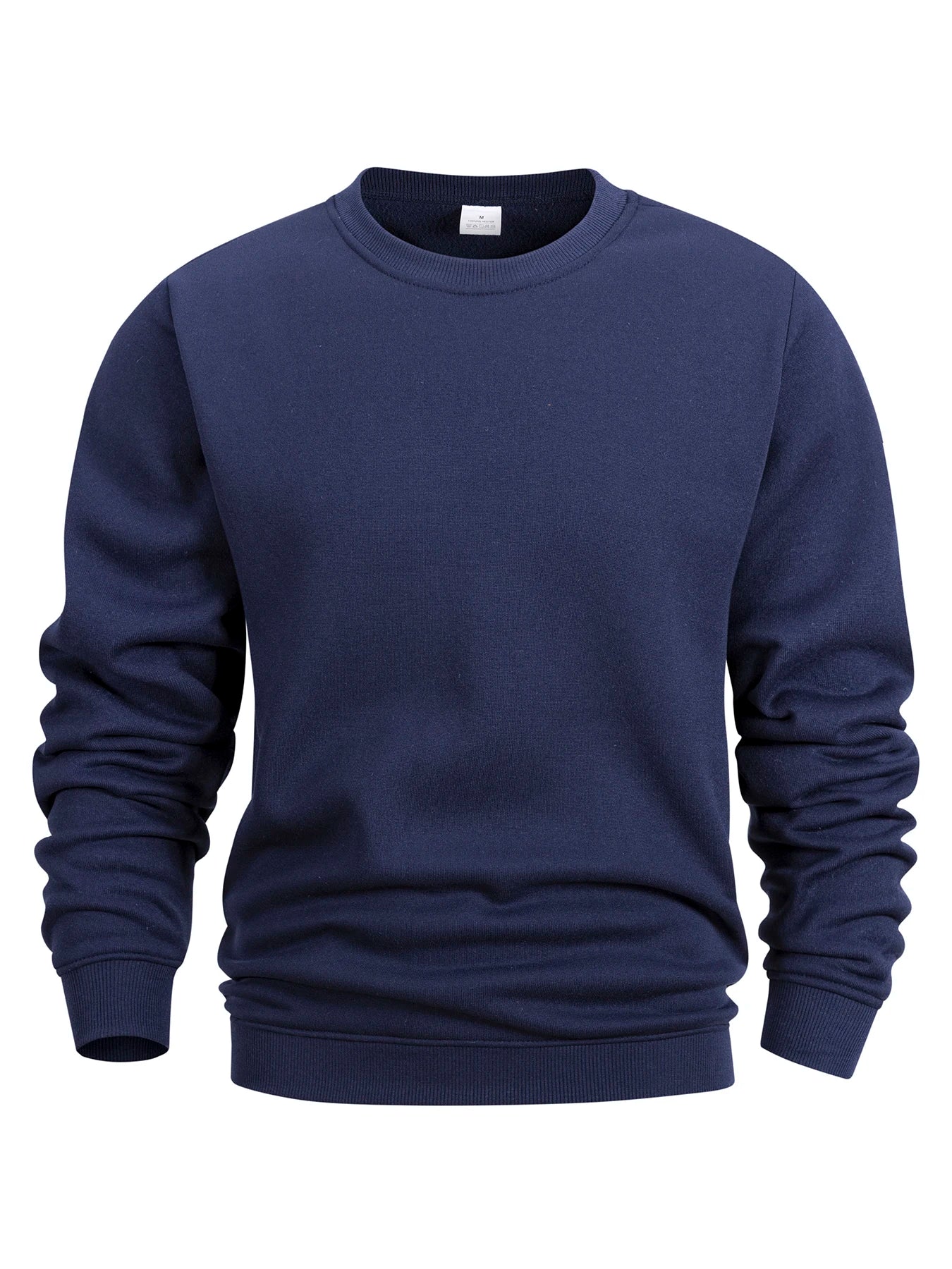 Men's crew neck sweatshirt sweatshirt solid sportswear outdoor casual daily long-sleeved pullover men's sportswear