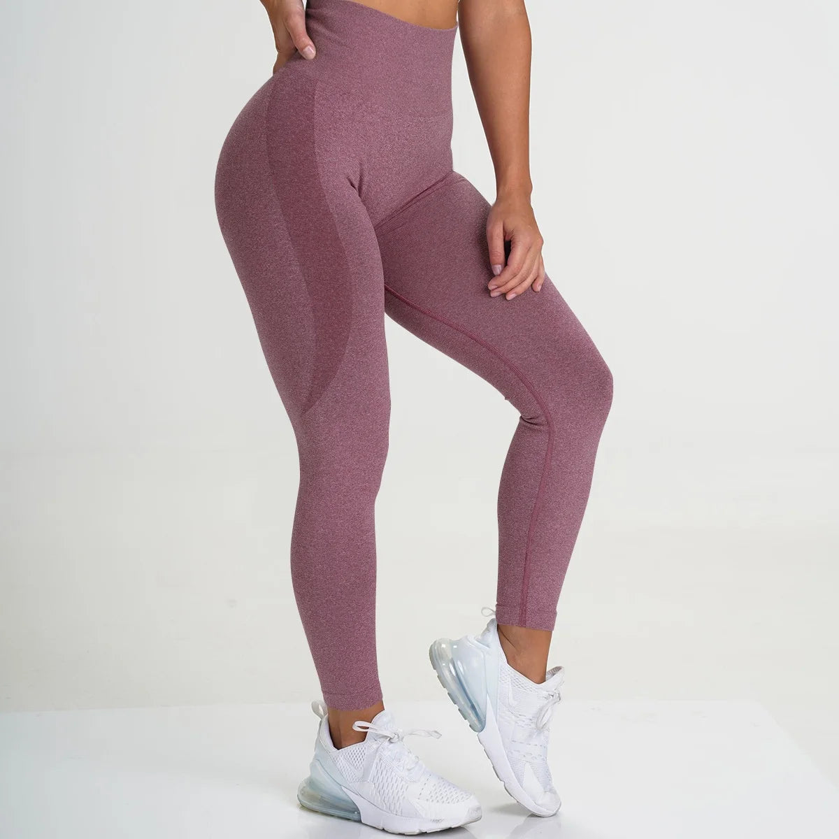 High elastic smile yoga pants, seamless European and American fitness pants, tight yoga pants, high waist and hip lifting traini