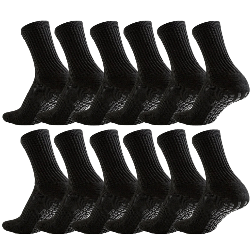 12Pairs Non-Slip Athletic Socks for Men Women Football Basketball Soccer Cycling Hiking Skateboard Sports Socks