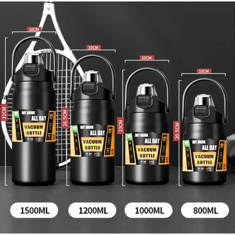 26oz/33oz/40oz/50oz outdoor insulated 304 stainless steel insulated cup vacuum bottle dual drinking method sports water bottle