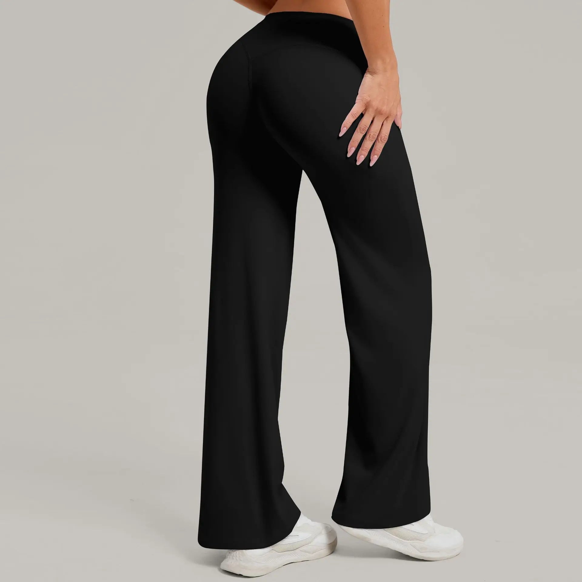 Pilates Straight Yoga Pants Versatile Loose High Waist Wide Leg Pants Women Running Push Up Sports Fitness Hip Show Pants Female