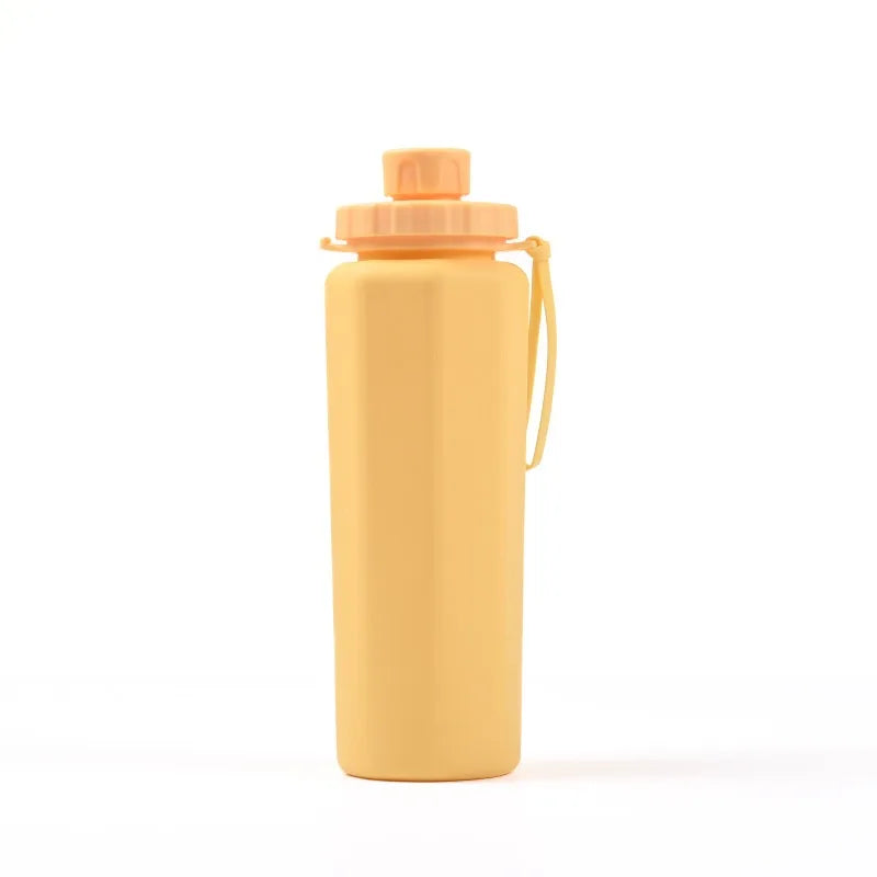 2025 New Silicone Sports Kettle Portable Anti-drop High Temperature Foldable Food Grade Silicone Water Cup Water Bottles