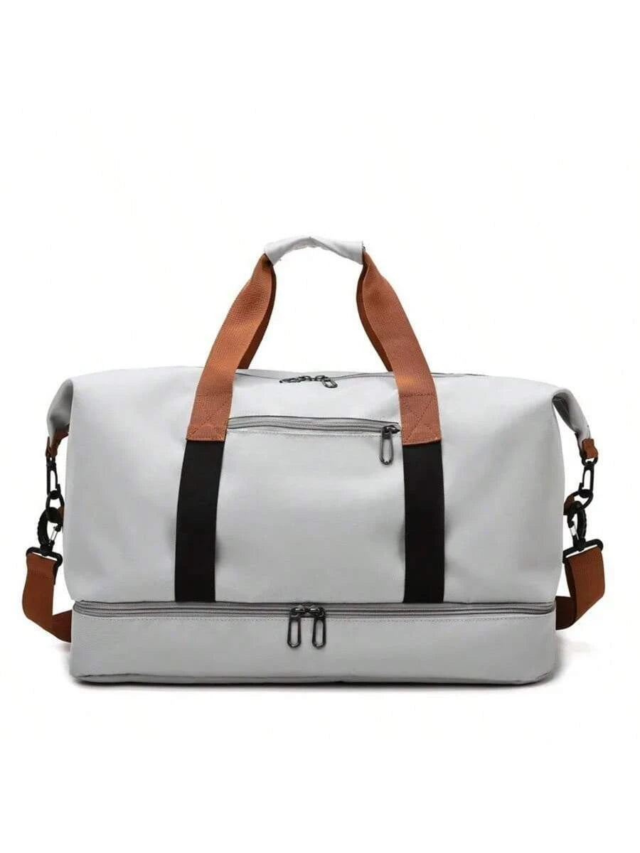 Travel Gym BagCarry On Weekender Duffle with Crossbody Shoulder StrapSports Fitness Bag for Overnight or Short Trips