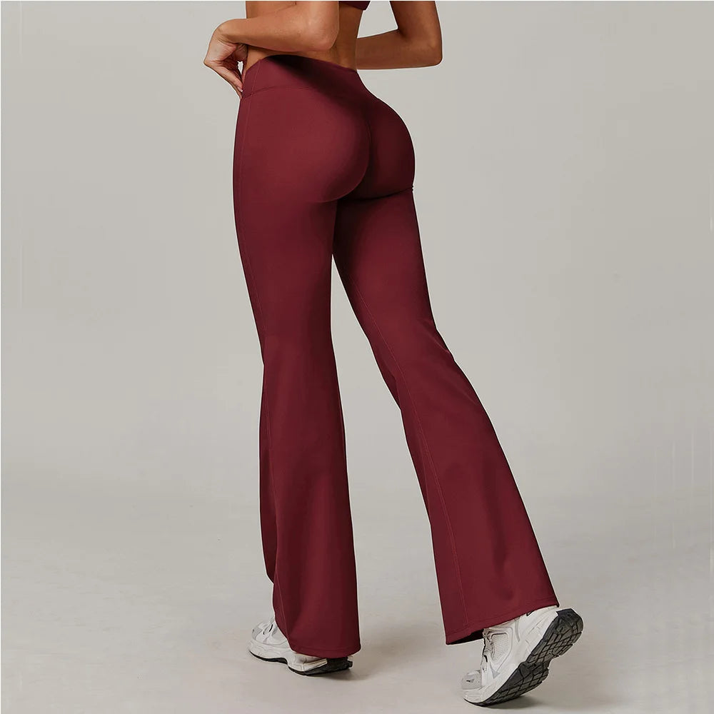 Women's High Waisted Bell bottomed Pants Suitable Fitness Workout and Casual Flared Leggings Running Training Sports Leggings