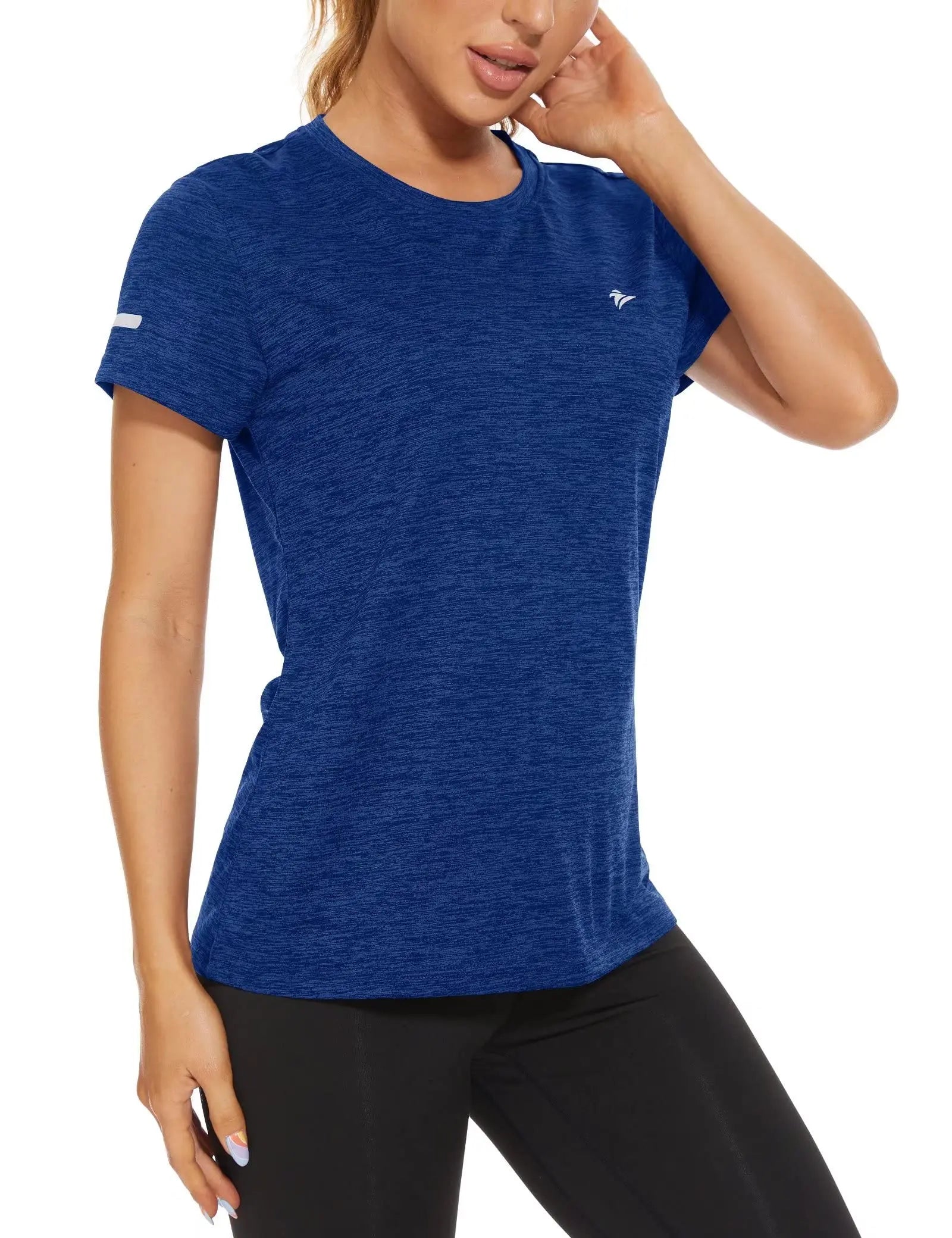 KEFITEVD Short Sleeve T-Shirt Quick Dry Athletic Shirts Women's Casual Workout Gym Yoga Shirt Training Running Jogging T Shirt