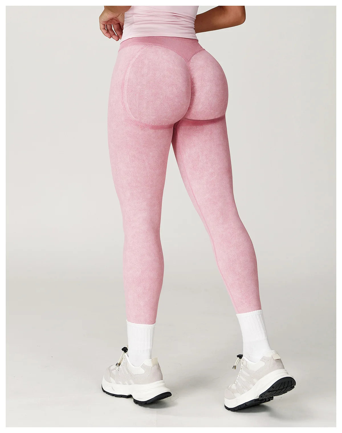 Women Sand-washing Leggings Gym Yoga Pants Elastic Workout Exercise Clothing Running Fitness Butt Lifting Tights