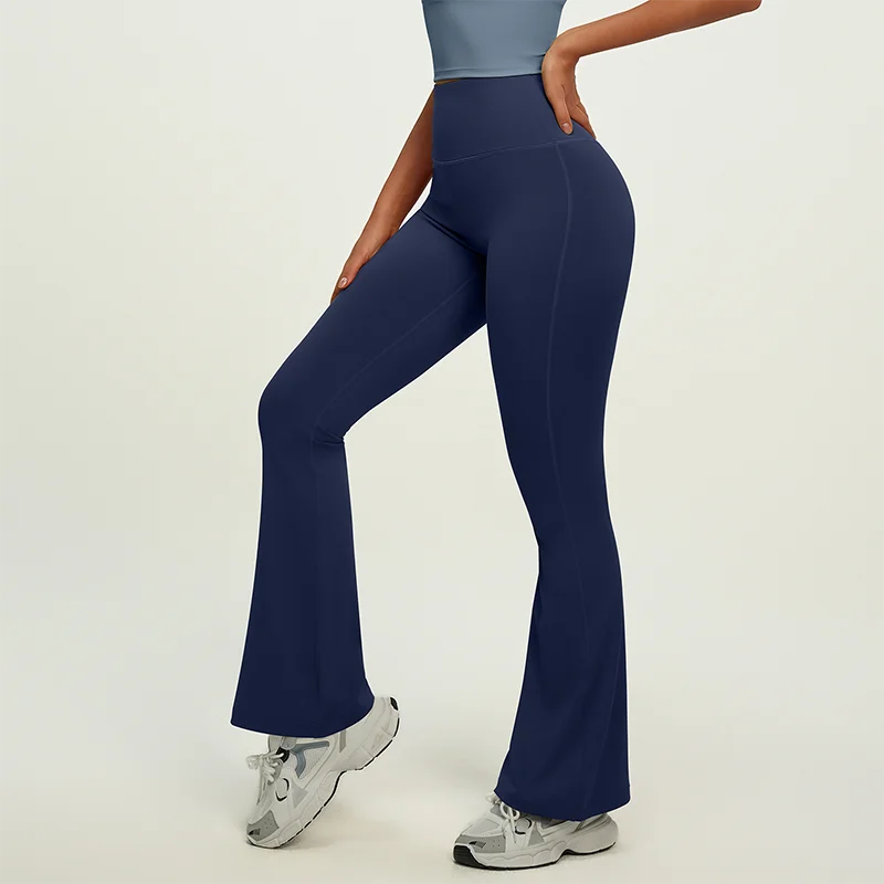 Women Wide Leg High Stretch Gym Sports Flared Leggings Naked Feeling Compression Fitness Outdoor Workwear