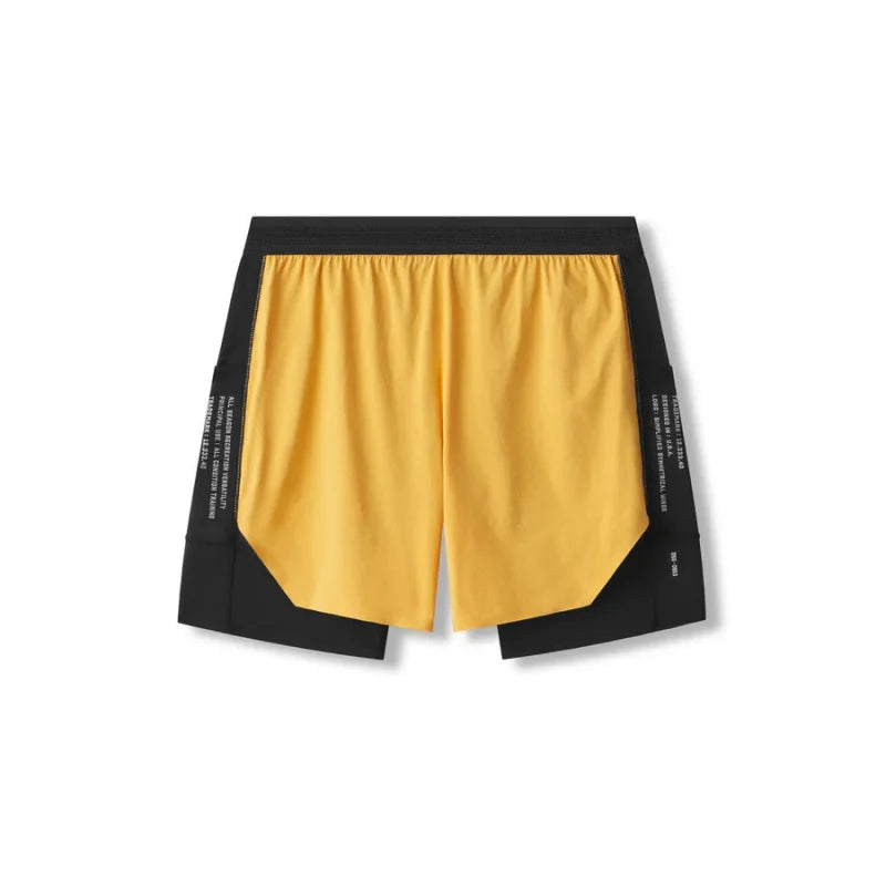 2025 NEW Summer Quick Dry Sports pants Basketball Elastic Double-deck Shorts Men Running Gym Fitness printing Jogger Short Pants