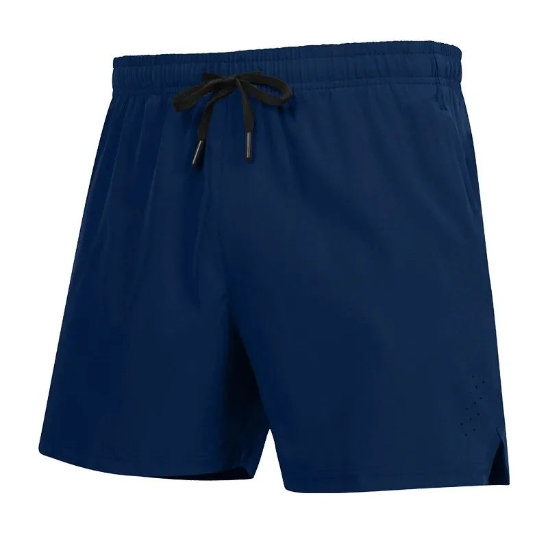 New Summer Running Shorts Men's Sports Jogging Gym Fitness Shorts Training Quick-drying Sports Zipper Pocket Male Cropped Pants