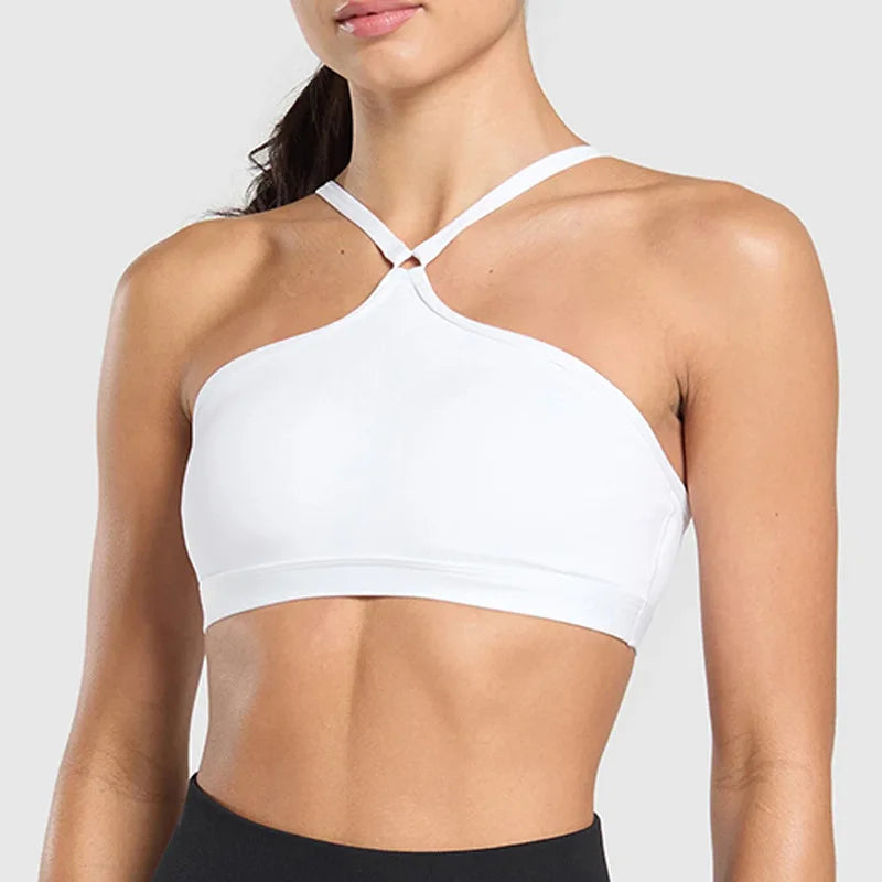 2025 Women's Nude Feel High Strength Yoga Workout Top Push up Sexy Beauty Back Design Ideal for Running Gym With
