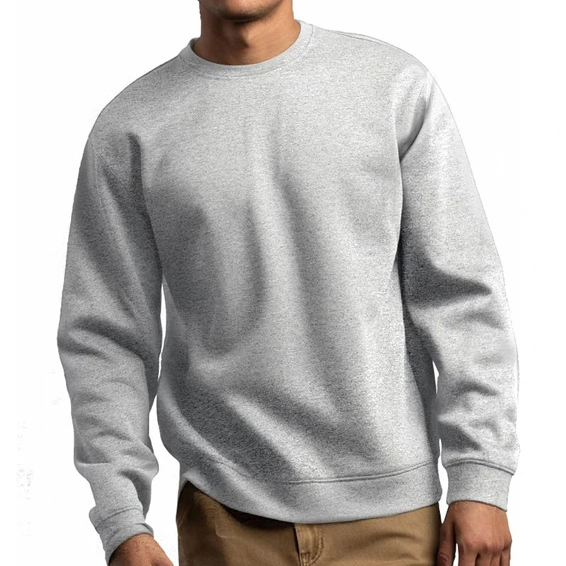 Basic Round-neck Sweatshirts for Men and Women Warm and Comfortable Pullover Tops for Spring and Autumn Sporty Casual and Loose