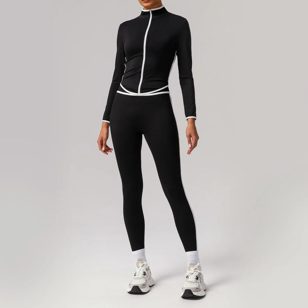 2 Piece Sport Leggings Set Women's Tracksuit Gym Workout Clothing Elastic Training Suit for Fitness Yoga Wear Slim Sportswear