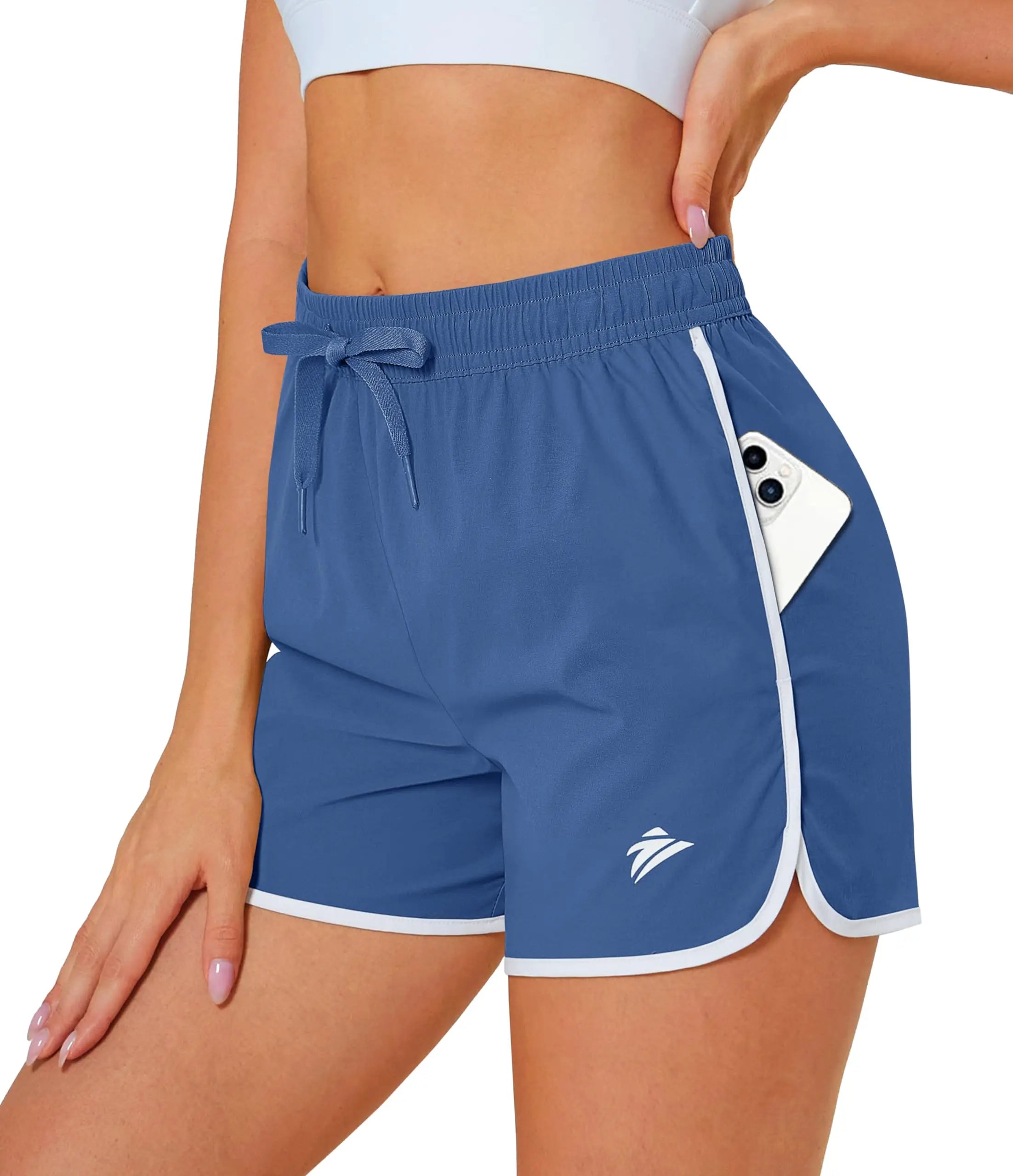 KEFITEVD Women's Soft Lightweight Running Short Breathable Workout Sport Hiking Trekking Casual Bottoms Summer Quick Dry Shorts