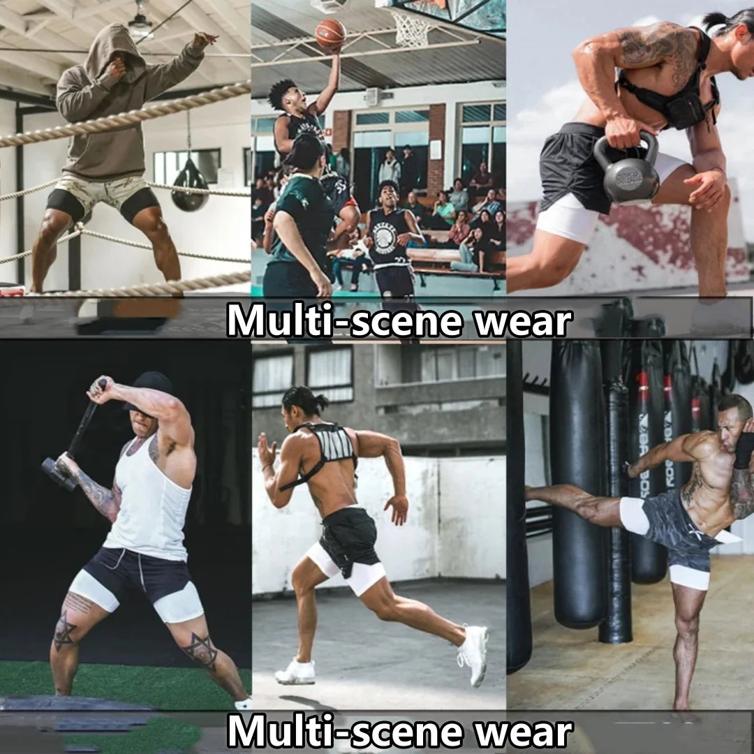 Double-layer Sports Shorts Basketball fitness Bottoms gym workout mesh tight-fitting shorts for men Sportswear 2026 summer