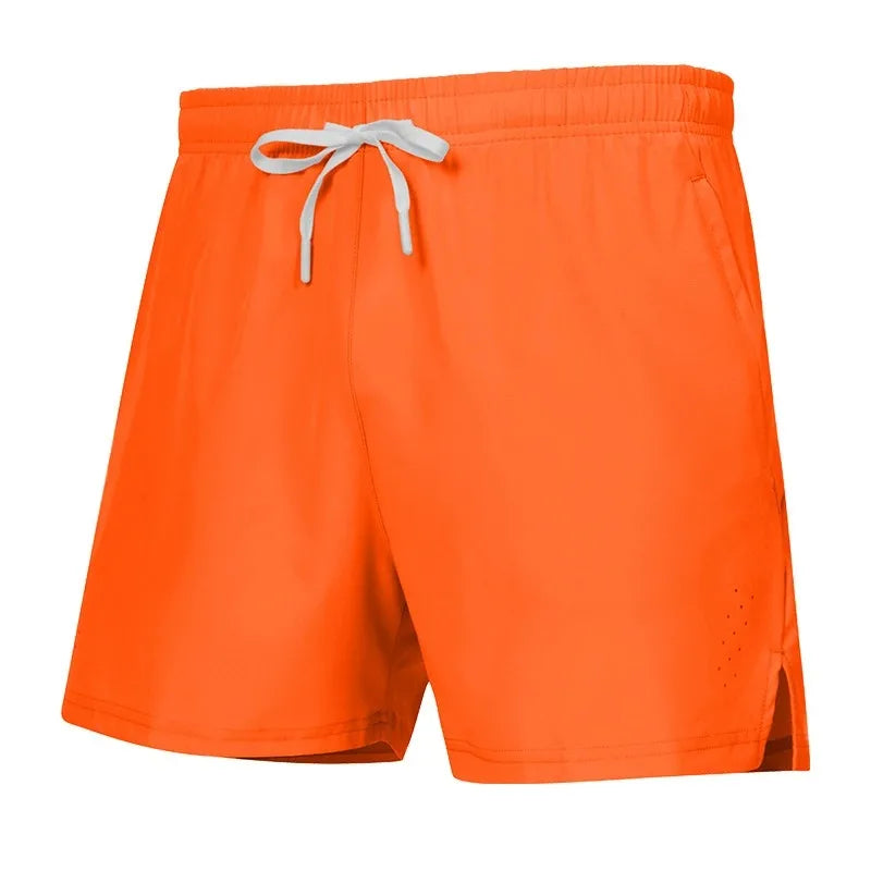 New Summer Running Shorts Men's Sports Jogging Gym Fitness Shorts Training Quick-drying Sports Zipper Pocket Male Cropped Pants