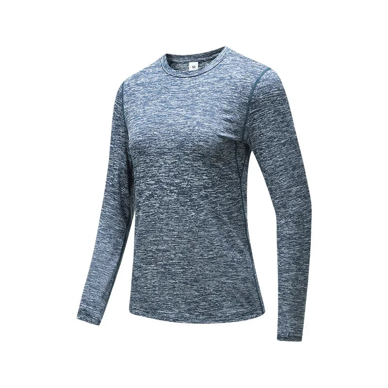 Sports Shirt Woman Gym Quick Drying Long-sleeve T-shirts Yoga Clothes Fitness Wear Training and Exercise Running Top Sportswear