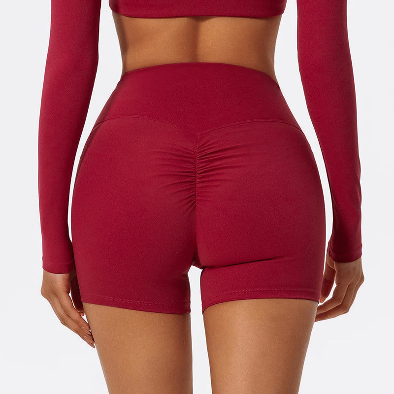 Ctenkevet Solid Color Women Fitness Quick-Dry Sport Short Women Cycling Soft Training Shorts Jog High Waist Yoga Short Legging