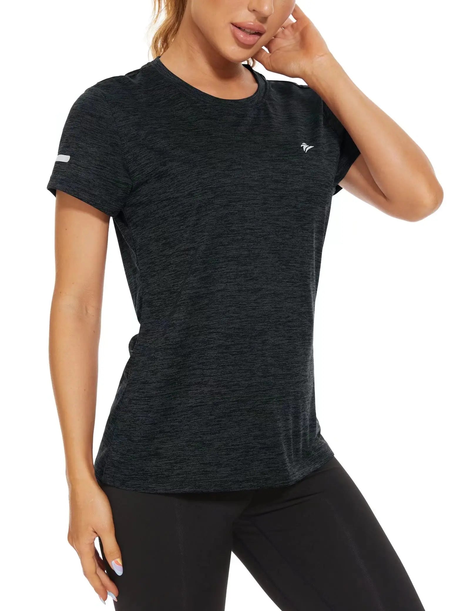 KEFITEVD Short Sleeve T-Shirt Quick Dry Athletic Shirts Women's Casual Workout Gym Yoga Shirt Training Running Jogging T Shirt