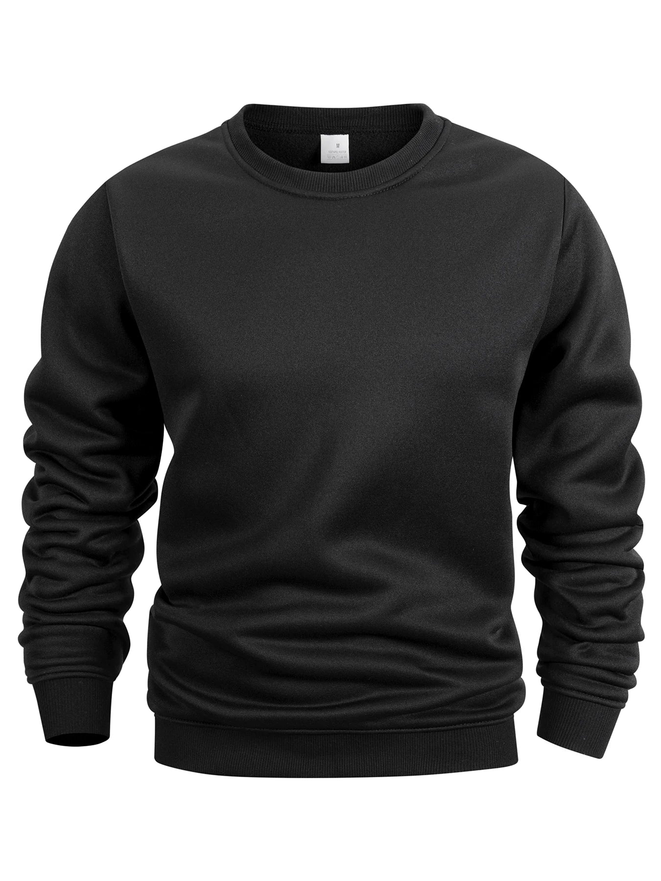 Men's crew neck sweatshirt sweatshirt solid sportswear outdoor casual daily long-sleeved pullover men's sportswear