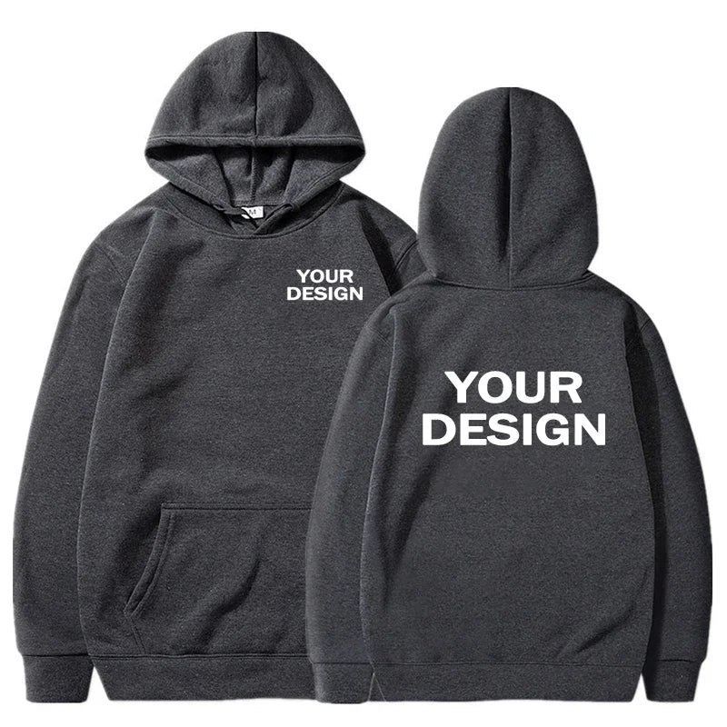 Custom Prints Men's Women's Hoodies Loose Casual Wear Solid Color Hoodies Long Sleeve Hooded Personality Streetwear Sweatshirts