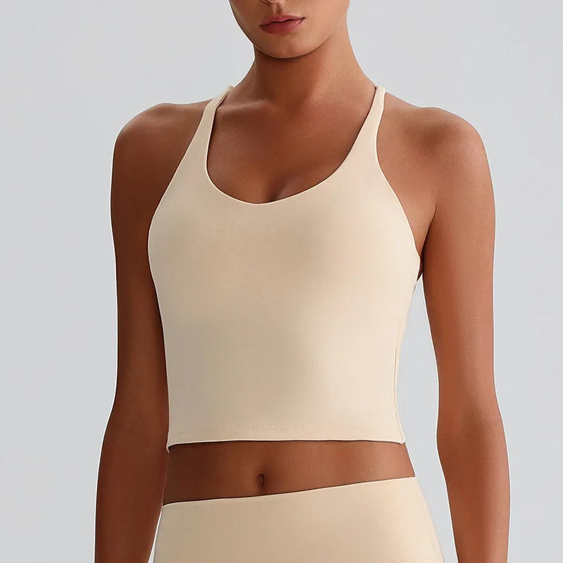 Sexy Tight Sport Butter Top Women Fitness Bra Cross Back Gym Shoulder Strap Underwear Yoga Vest  Chest Pad Polyester + spandex