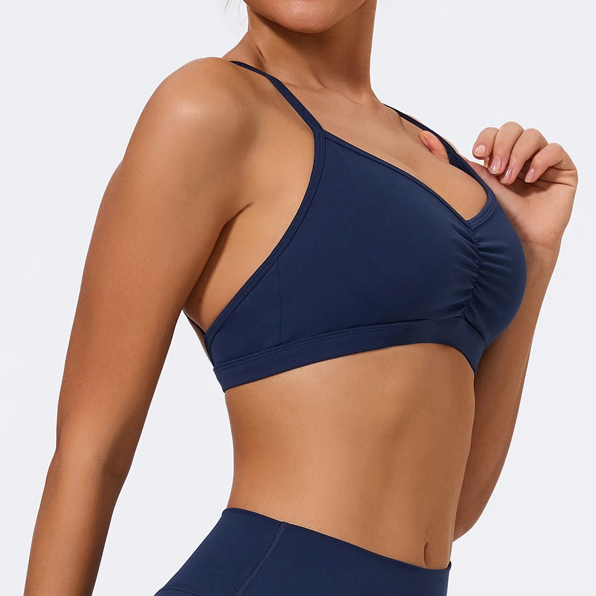 Hearuisavy Scrunch Sports Bra Gym Top Women Running Back Cross Top Women Sportswear Yoga Underwear Fitness Workout Yoga Clothes