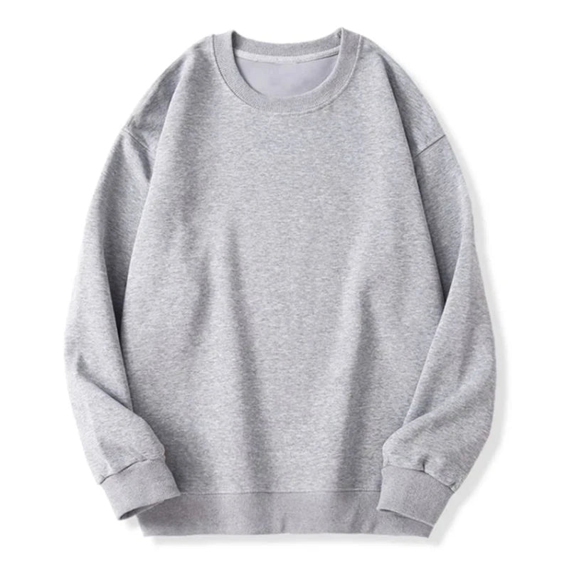 Basic Round-neck Sweatshirts for Men and Women Warm and Comfortable Pullover Tops for Spring and Autumn Sporty Casual and Loose