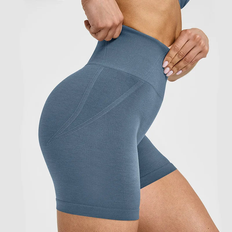 Effortless Seamless Shorts High-waisted Women's Yoga Pants Casual Sports Fitness Wear Tight Enhancing Hips Yoga Shorts