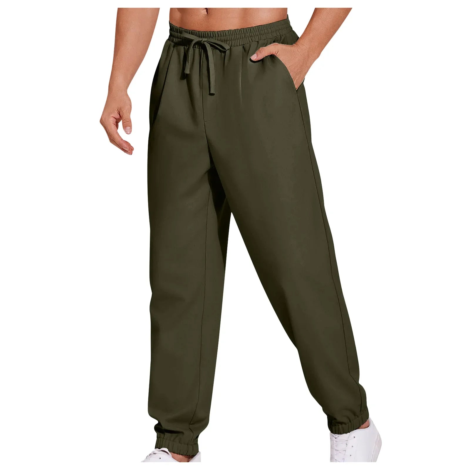 Men's casual sports visor, sweatpants, jogging, mountaineering pants, streetwear, popular clothing, pencil pants