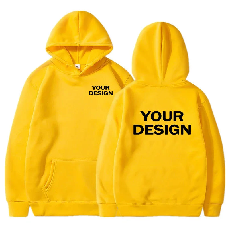 Custom Prints Men's Women's Hoodies Loose Casual Wear Solid Color Hoodies Long Sleeve Hooded Personality Streetwear Sweatshirts